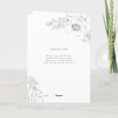 Faltprogramm für botanische Foliage Sketch Dankeskarte (Rückseite)