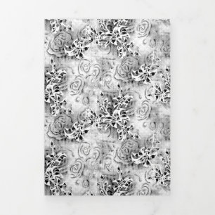 Faltprogramm für dreiseitige Buchstaben Dreifach-gefaltete Programmkarte