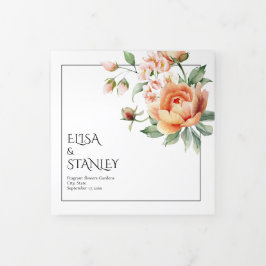 Faltprogramm für dreiseitige Buchstaben Dreifach-gefaltete Programmkarte