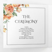 Faltprogramm für dreiseitige Buchstaben Dreifach-gefaltete Programmkarte (Innen Erste Seite)