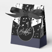 Faltschachtel 2 für Schwarz-Weiß-Streifen in Monog Geschenkschachtel (Vorderseite)