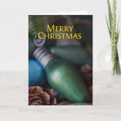 Faltschachtel aus grünem Holz - Weihnachtskarte Karte (Vorderseite)