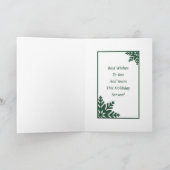 Faltschachtel aus grünem Holz - Weihnachtskarte Karte (Innenseite)