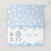 Faltschachtel Babydusche Kinderdusche Kaltblauer Platzkarte (Außenseite Aufgefaltet)