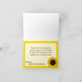 Faltschachtel: Country Sunflower Wood Lace Dankeskarte (Innenseite)