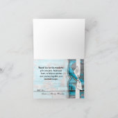 Faltschachtel dank Blue Wood Stall Stiefel Dankeskarte (Innenseite)