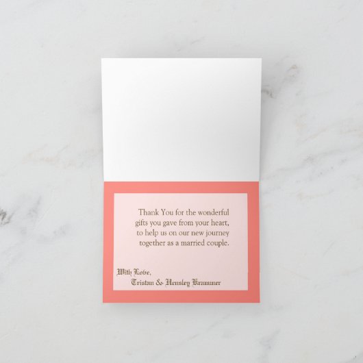 Faltschachtel dank Karte Moderne Zickzack Streifen (Innenseite)