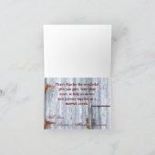 Faltschachtel dank Karte weiß gestrichene Holzstal (Innenseite)