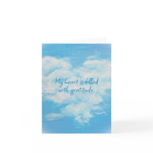 Faltschachtel Danke Karte: Herzwolke