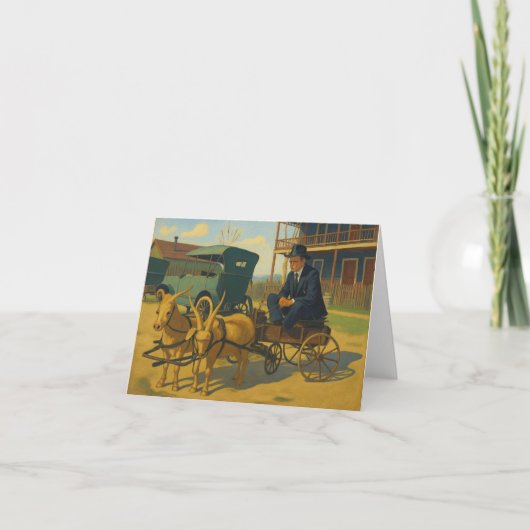 Faltschachtel Dankekarte - Ziegenkarren Dankeskarte (Vorderseite)