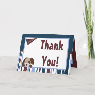 Faltschachtel Dankeschön an Card Lil League Welpen Dankeskarte