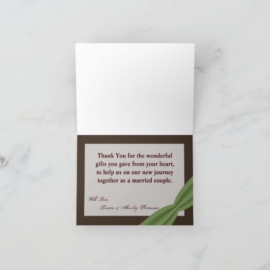 Faltschachtel Dankeschön an die Camouflage Deer Do Dankeskarte (Innenseite)