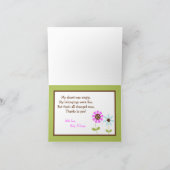 Faltschachtel Dankeschön an Forest Friends Owl Dankeskarte (Innenseite)