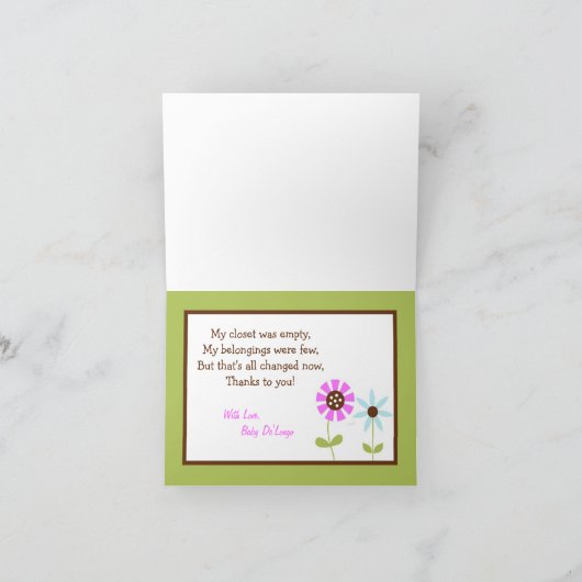 Faltschachtel Dankeschön an Forest Friends Owl Dankeskarte (Innenseite)