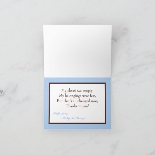 Faltschachtel Dankeschön Card Blue Mod Mama Polka  Dankeskarte (Innenseite)