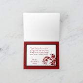 Faltschachtel Dankeschön Card Crimson Red Floral F Dankeskarte (Innenseite)