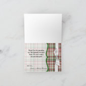 Faltschachtel Dankeschön Card Gold Glitzer Rentier Dankeskarte (Innenseite)