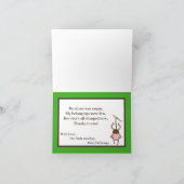 Faltschachtel Dankeschön Card Monkey Swing Dschung Dankeskarte (Innenseite)