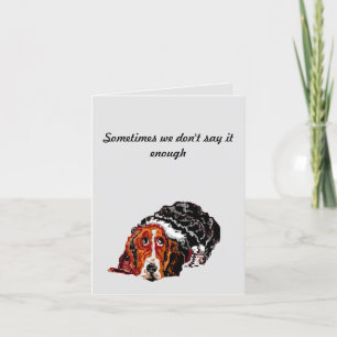 Faltschachtel Dankeschön Karte : Basset Hound