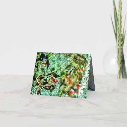 Faltschachtel Dankeschön Karte doppelt weiß abstra (Vorderseite)