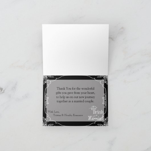 Faltschachtel Dankeschön-Karte essen Drink Verheir Dankeskarte (Innenseite)