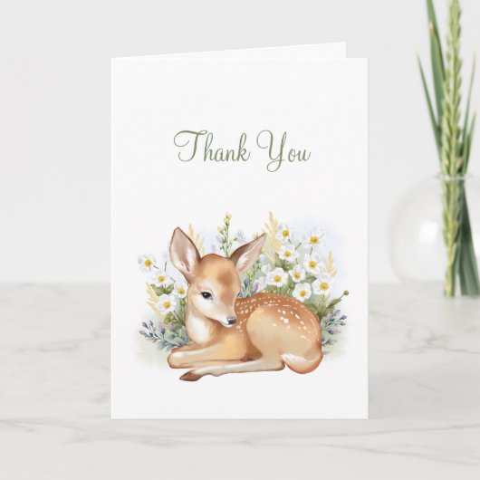 Faltschachtel Dankeschön Karte für Babydusche. (Vorderseite)