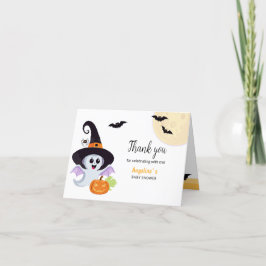 Faltschachtel Dankeschön-Karte für Babydusche. Dankeskarte