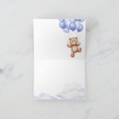 Faltschachtel Dankeschön Karte für eine Babydusche (Innenseite)