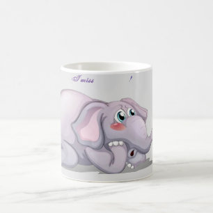 Faltschachtel Dankeschön Karte "Ich vermisse dich" Kaffeetasse