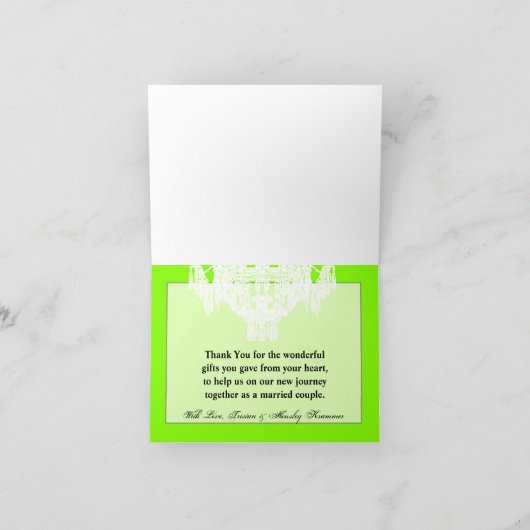 Faltschachtel Dankeschön Karte Kristall Kronleucht (Innenseite)