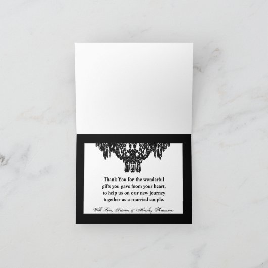 Faltschachtel Dankeschön Karte Kristall Kronleucht (Innenseite)