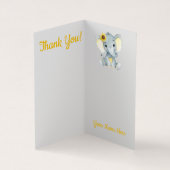 Faltschachtel Dankeschön Karten Elefanten Sonnenbl (Innenseite)