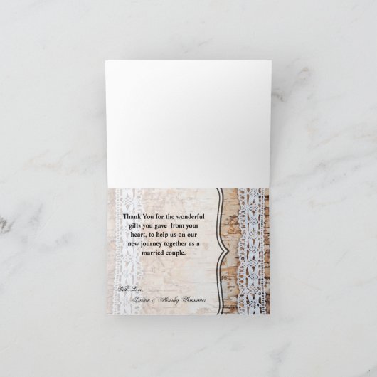 Faltschachtel Dankeschön Kartenlängsholzstiel Dankeskarte (Innenseite)