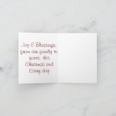 Faltschachtel Feiertagskarte (Innenseite)