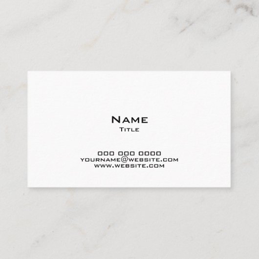 Faltschachtel für abgenutztes altes Aussehen Visitenkarte (Rückseite)