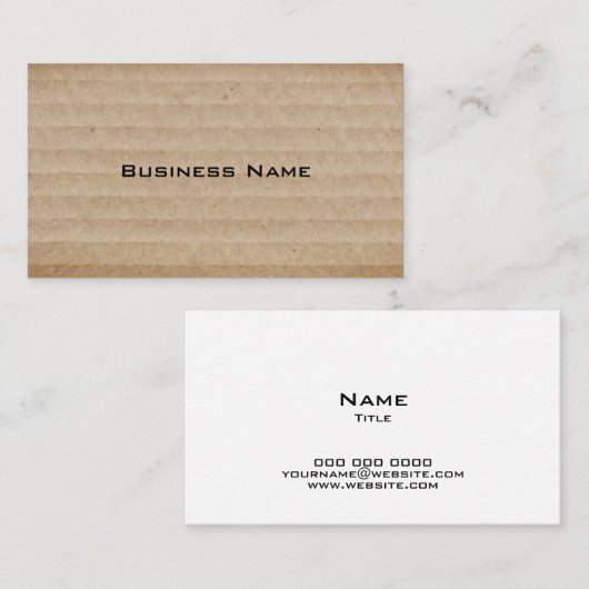 Faltschachtel für abgenutztes altes Aussehen Visitenkarte (Vorne/Hinten)