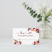 Faltschachtel für das Blumenmuster Babyduschengehä Visitenkarte (Stehend Vorderseite)