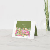 Faltschachtel für das florale Monogramm Dankeskarte (Rückseite)