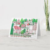 Faltschachtel für das Weihnachtsdorf-12x18 Dankeskarte (Vorderseite)