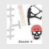 Faltschachtel für den Roller 6 Aufkleber (Blatt)