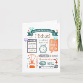 Faltschachtel für die Ankündigung von Kleinkindlst