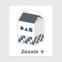 Faltschachtel für die Aufkleber Milch - Kreis, Dre