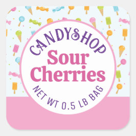 Faltschachtel für die Packung mit der Fun Candy Sh Quadratischer Aufkleber