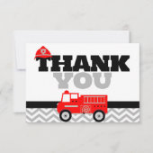 Faltschachtel für Feuerwehrfahrzeuge Danke Karten (Vorderseite)
