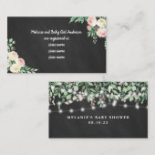 Faltschachtel für leichte Babydusche - Geschenkgut Begleitkarte (Vorne/Hinten)