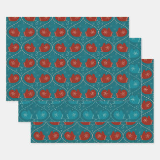 Faltschachtel für Mitten 3 Geschenkpapier Set