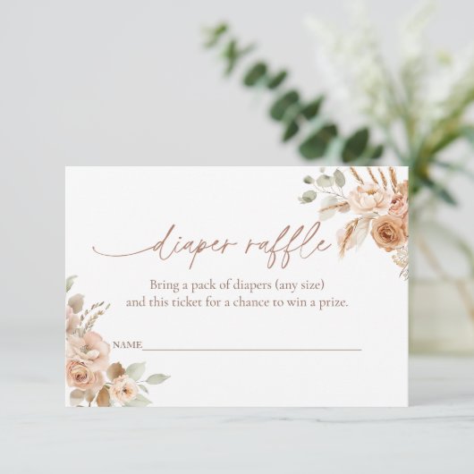 Faltschachtel für Windeln für Babydusche Einladung (Stehend Vorderseite)