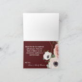 Faltschachtel: Geometrische Gartenweine Rose Dankeskarte (Innenseite)