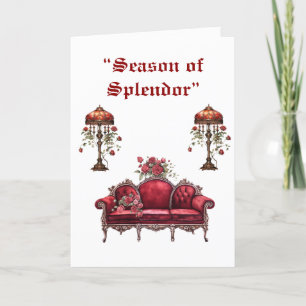 Faltschachtel Holiday Card-Elegante Viktorianische Feiertagskarte