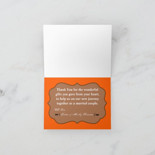 Faltschachtel: Kartenjagd auf Hirschbuck Kopf Camo Dankeskarte (Innenseite)